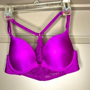 Victoria Secert push up bra, 34B, lace, purple